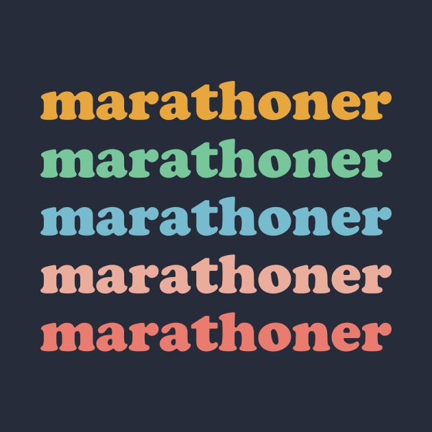 Marathoner First Marathon Runner Running 26.2 Retro Vintage by PodDesignShop