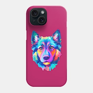 Colorful Dog Painting Phone Case