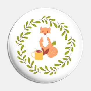 Squirrel Autumn Art Pin