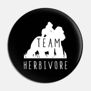 Team Herbivore Gorilla Vegan T-Shirt, Gift Tee For animal lover, Vegetarian Women and Men Pin