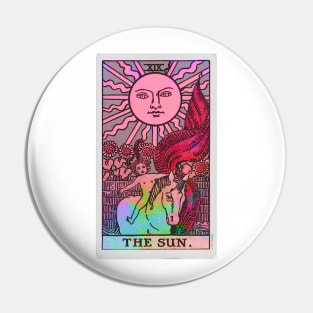 Trippy Sun Tarot Card Pin