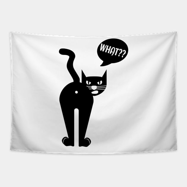 Funny Angry cat Tapestry by summerDesigns