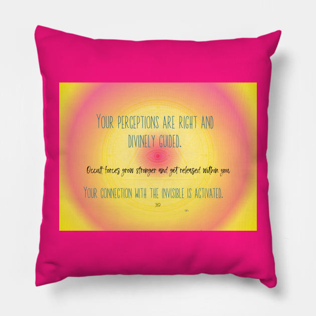 Bilbao oracle card 39 perception Pillow by YCreations