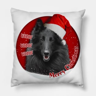 Merry Christmas Belgian shepherd Pillow