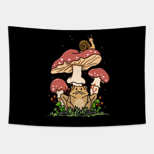 Mushroom Frog Snail Tapestry