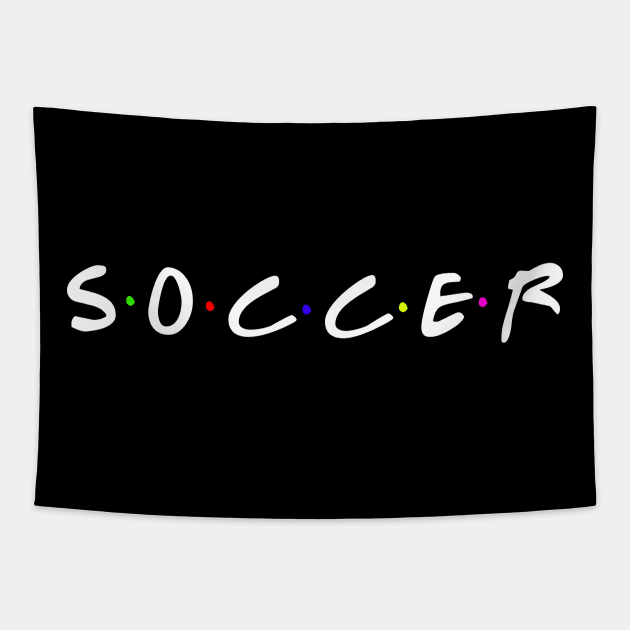 Soccer Text - Trending Typography for Camp Friends Tapestry by mangobanana