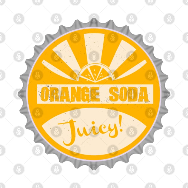 Orange Soda Bottle Cap by DrawAHrt