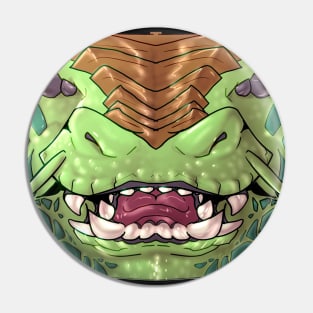 Green Dragon Mask Pin