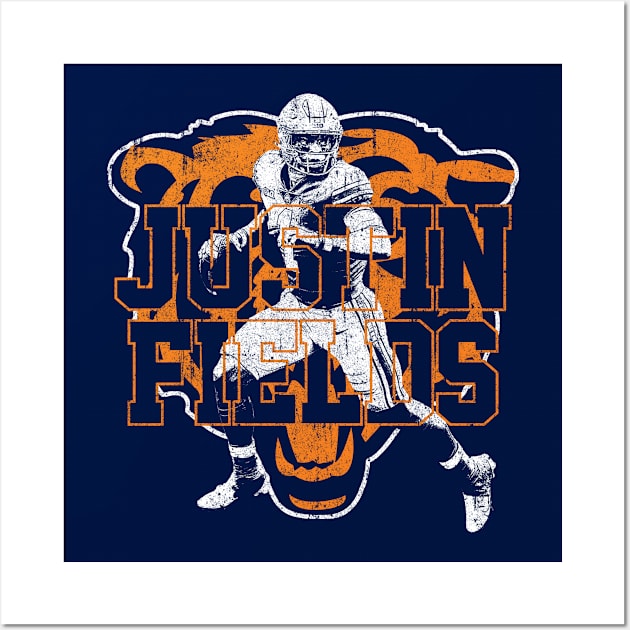 NFL Chicago Bears - Justin Fields 21 Wall Poster with Wooden Magnetic  Frame, 22.375 x 34 