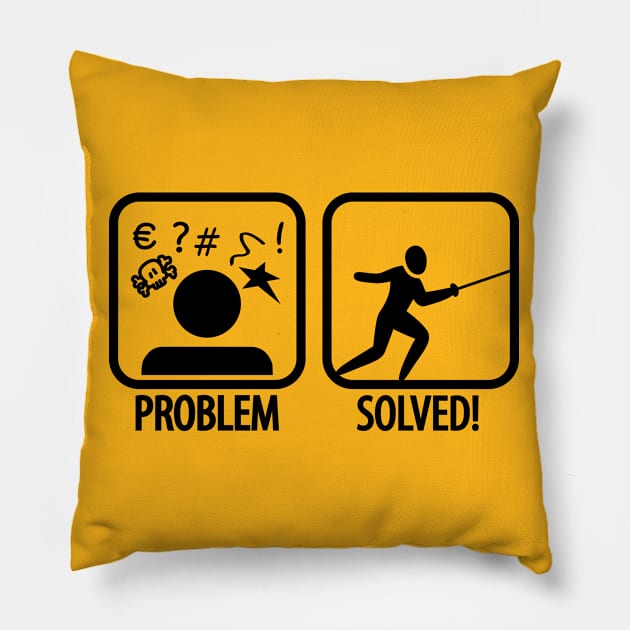 Problem Solved Fencing Pillow by nektarinchen