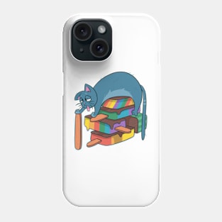 Cat with lot of ice cream Phone Case