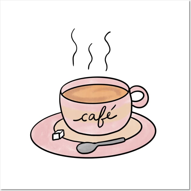 Coffee Cup Cute Coffee Dates Pretty Pink Coffee Cup Cute Coffee Lover Gift  Steaming Cup of Coffee Cappuccino Espresso Latte Macchiato Mocha Cute  Coffee Lover Gift - Coffee - Posters and Art