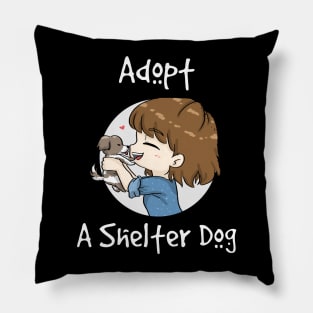 Adopt A Shelter Dog Pillow