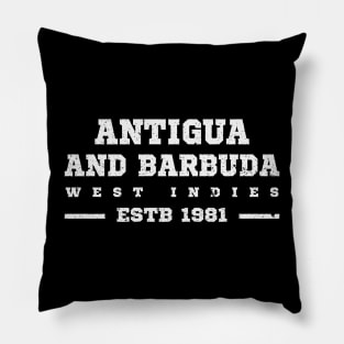 Antigua and Barbuda Estb 1981 West Indies Pillow