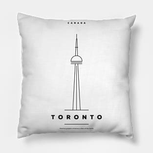 Toronto Minimal Black Line Design Pillow