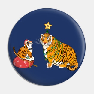 Christmas tiger’s family / Year of the Tiger /New Year 2022/ Tiger 2022 Pin