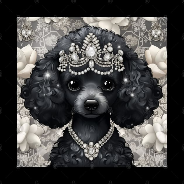 Black Poodle Art by Enchanted Reverie