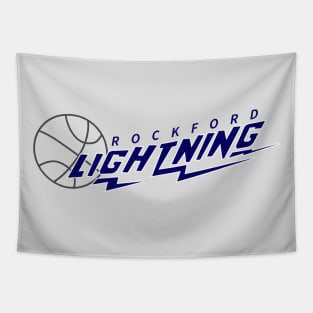 Defunct Rockford Lightning CBA Basketball 1986 Tapestry