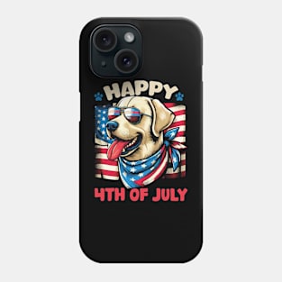 4th of July Patriotic American Labrador Retriever USA Flag Phone Case