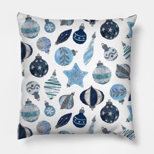 BG - Blue Baubles Pillow