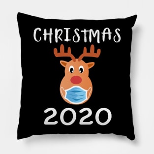 Reindeer In Mask Shirt Funny Merry Christmas 2020 Pillow