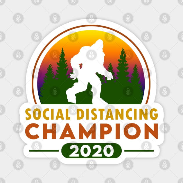 Social Distancing Champ Magnet by ZombieGirl01