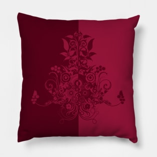 Red dual colors swirls Pillow