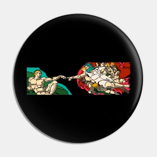 Creation of Adam Illustration Pin