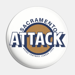 Defunct Sacramento Attack Arena Football 1992 Pin