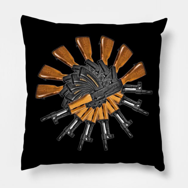 PRO GUN RIGHTS AK-47 Pillow by Cult Classics