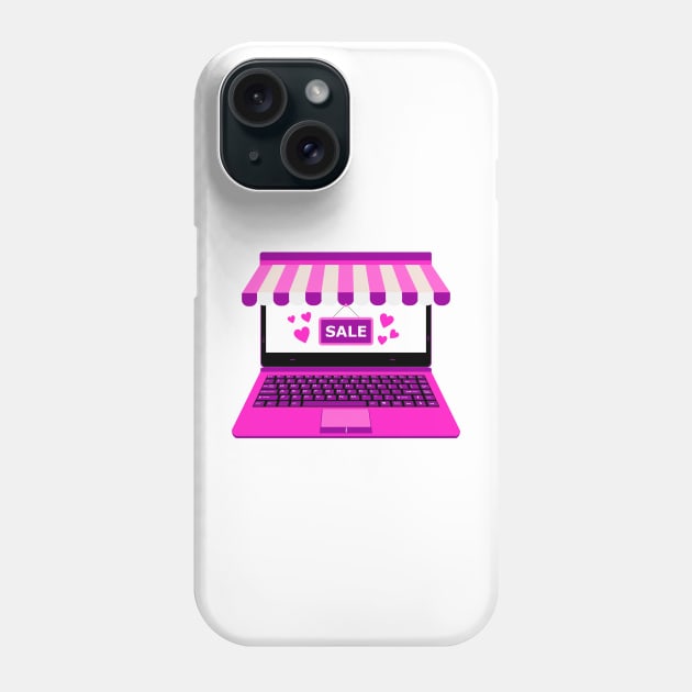 laptop vector for Online shop payment Phone Case by asepsarifudin09