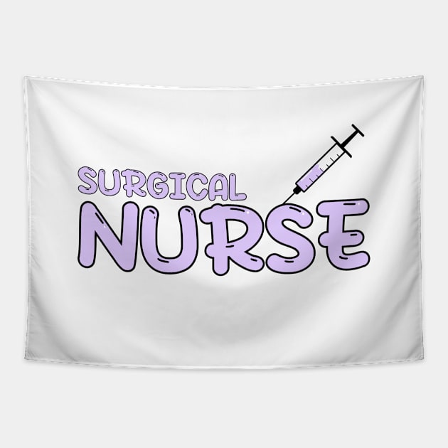 Surgical Nurse Purple Tapestry by MedicineIsHard