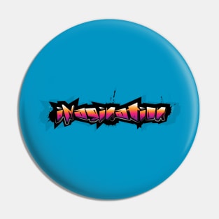 Imagination Graffiti Style Typography Design Art Pin