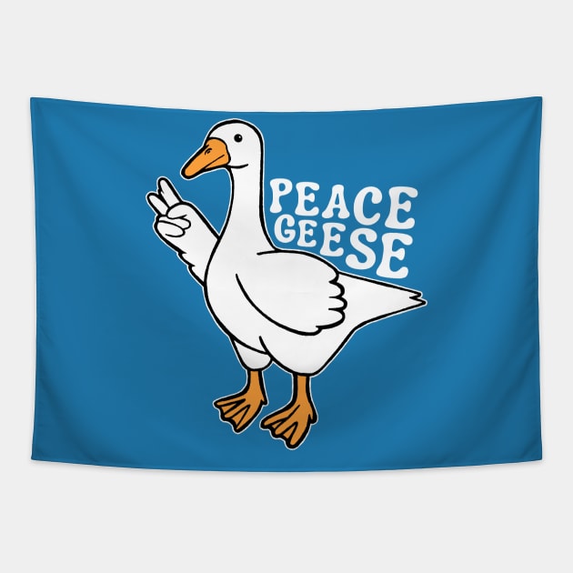 Peace Geese Silly Goose Tapestry by Downtown Rose