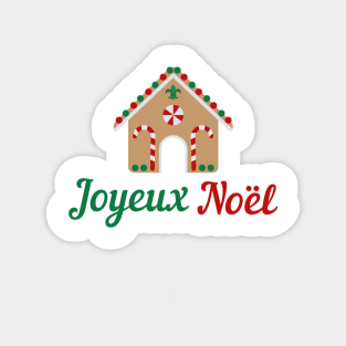 French Christmas Design Joyeux Noel Gingerbread House France Gift Magnet