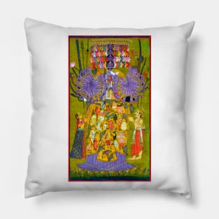 Krishna Vishwaroopa, Bhagavad Gita, Mahabharata 1740 India Pillow