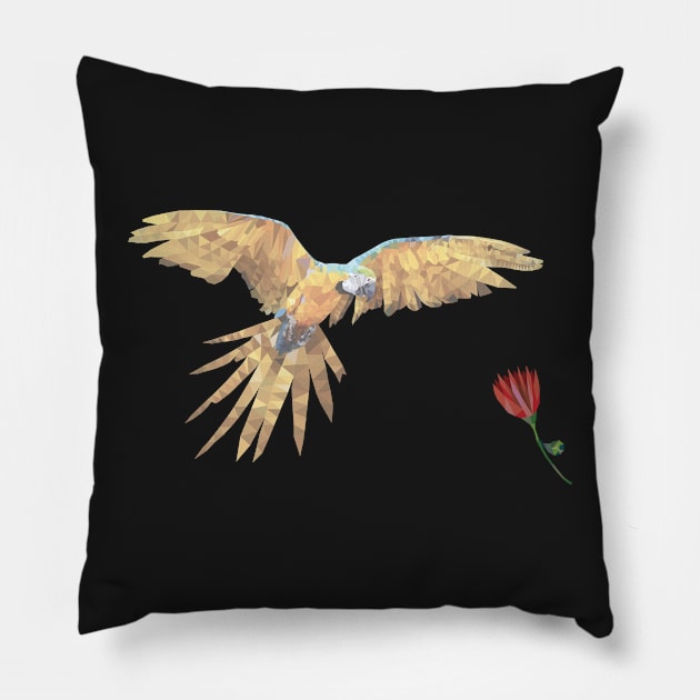 Low Poly Bird Pillow by pribellafronte