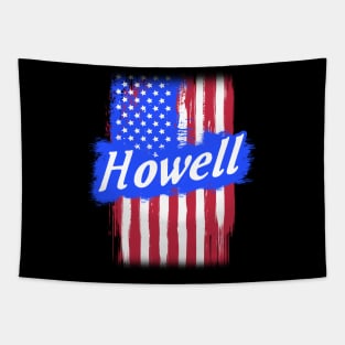 American Flag Howell Family Gift For Men Women, Surname Last Name Tapestry