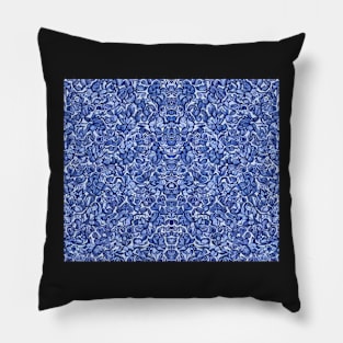 Blue Stones Aesthetic Abstract Pattern Pillow