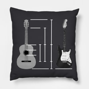 Golden Ratio With Guitars Pillow