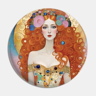 Gustav Klimt's Parisian Reverie: Inspired Eiffel Tower Pin