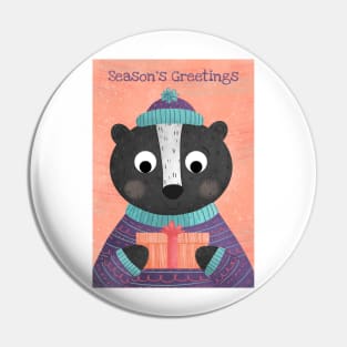 Christmas Skunk Pin