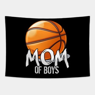 Mom Of Boys Basketball Tapestry