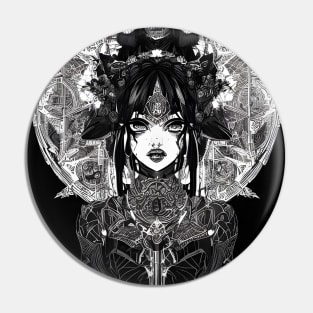 Enigmatic Elegance: Captivating Black and White Art for the Alternative Soul Pin