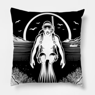 Scuba Diving Diver Pillow