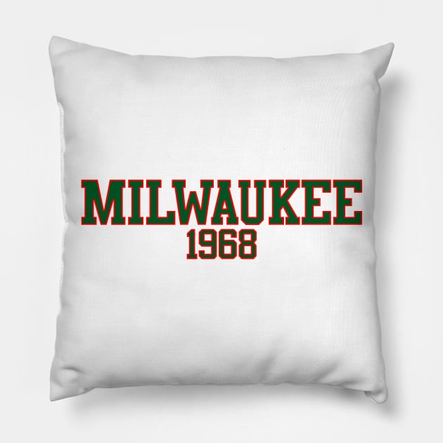 Milwaukee 1968 Pillow by GloopTrekker