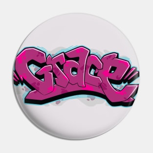 Grace graffiti name Pin