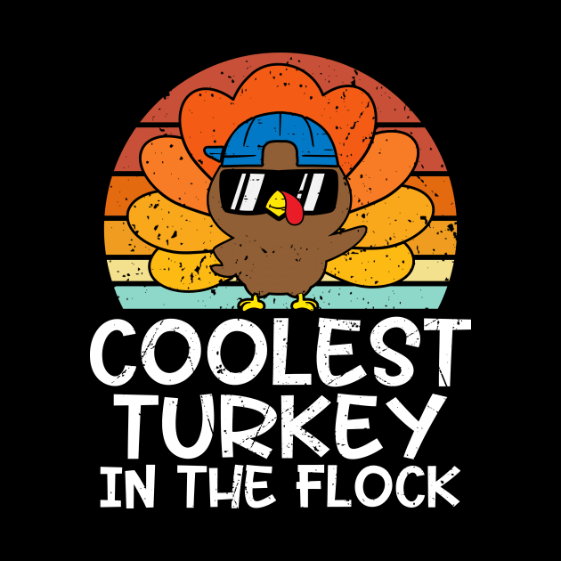 Coolest Turkey in the Flock Thanksgiving Boys Girls Teens by MetalHoneyDesigns