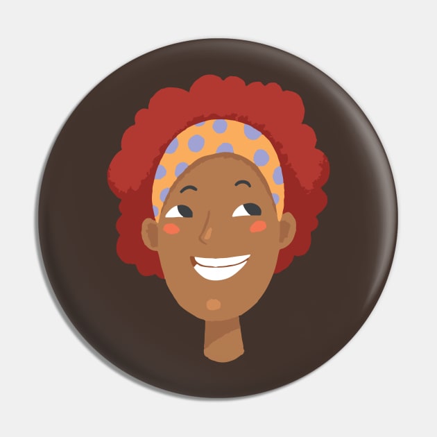 Black woman red hair avatar Pin by JunkyDotCom