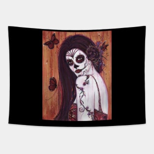 Day of the dead  Ranata By Renee Lavoie Tapestry